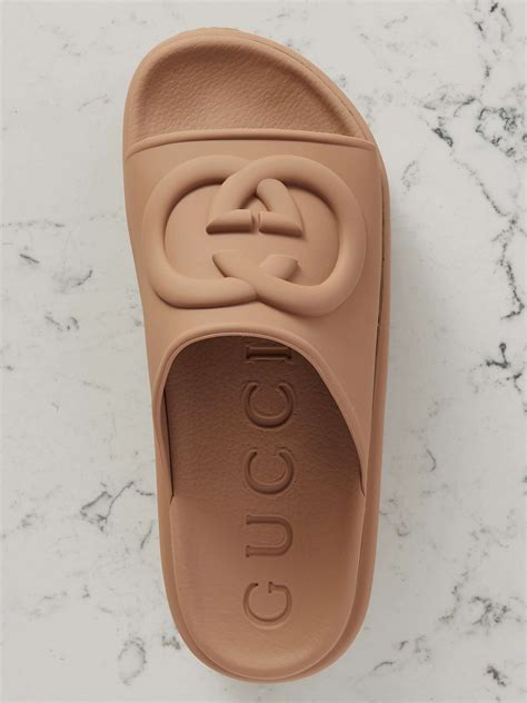 gucci rubber slides fake ebay|gucci rubber platform slides.